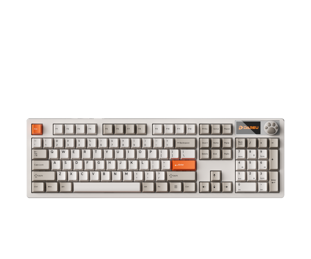 DAREU A104 Pro | Full-Size Wireless RGB  Hotswap Keyboard with TFT & Knob