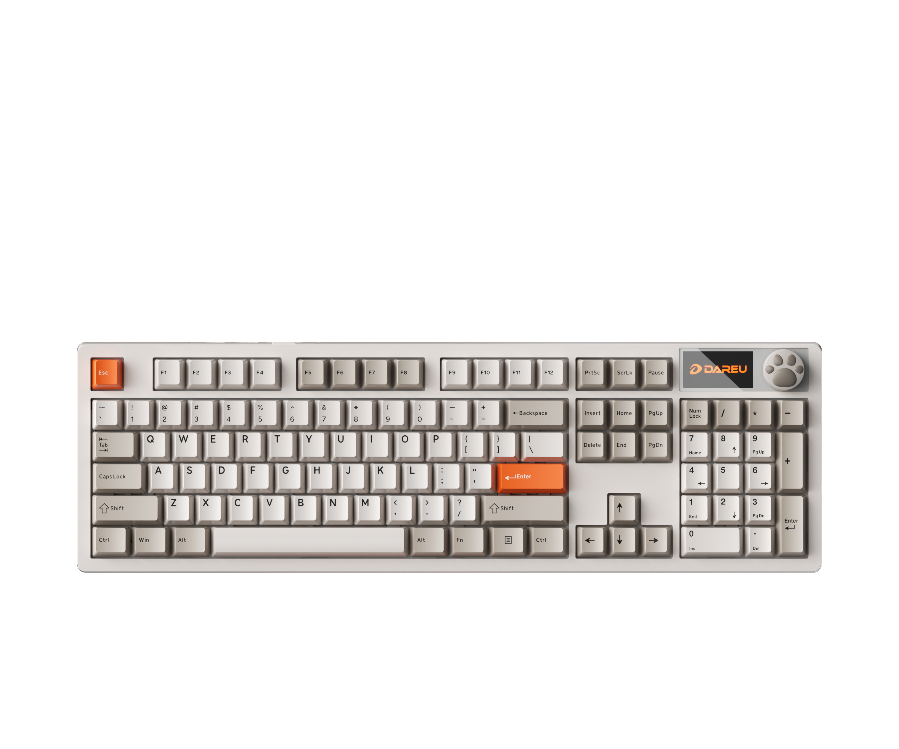 DAREU A104 Pro | Full-Size Wireless RGB  Hotswap Keyboard with TFT & Knob