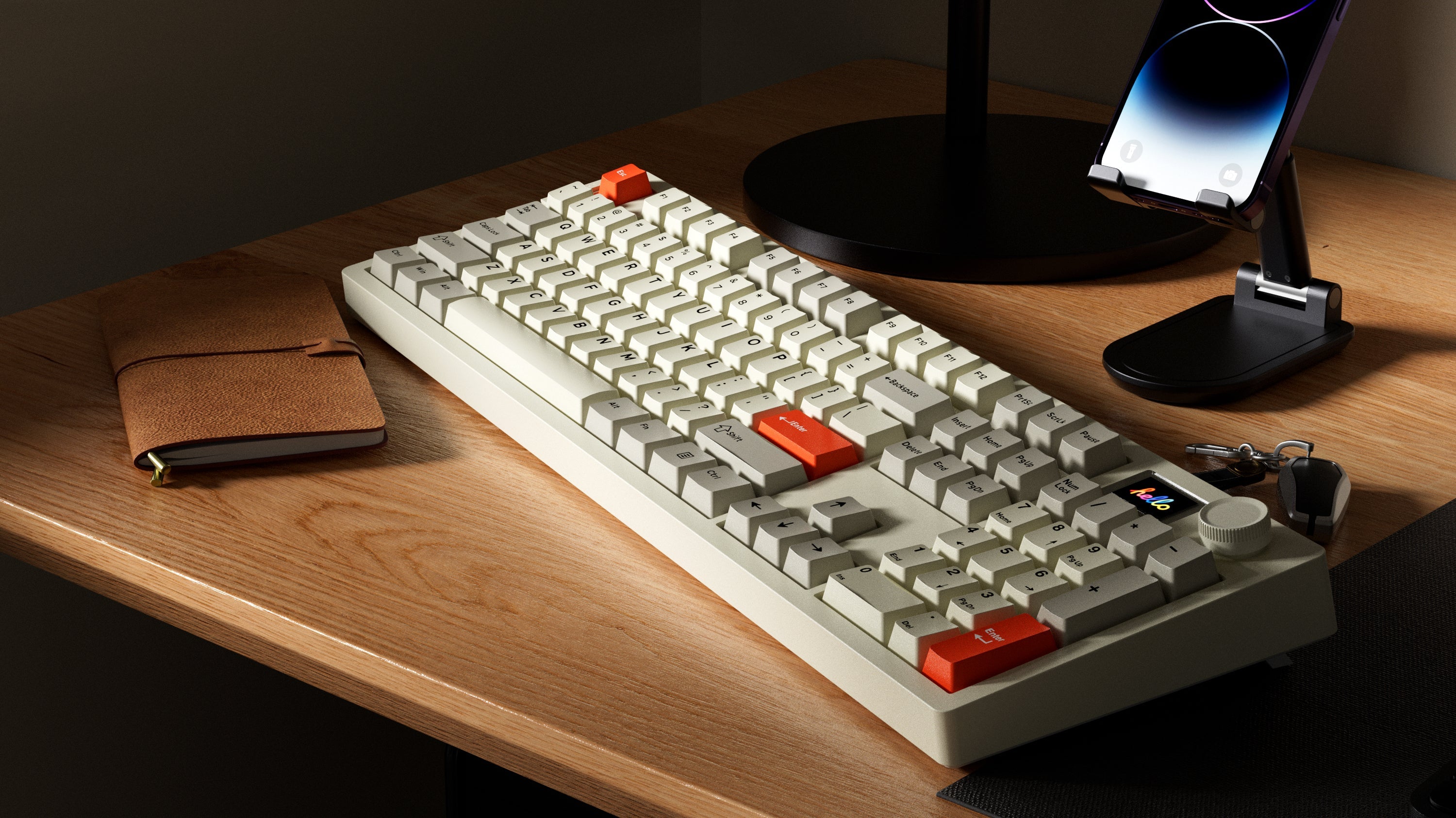 DAREU A104 Pro | Full-Size Wireless RGB  Hotswap Keyboard with TFT & Knob - Dareu