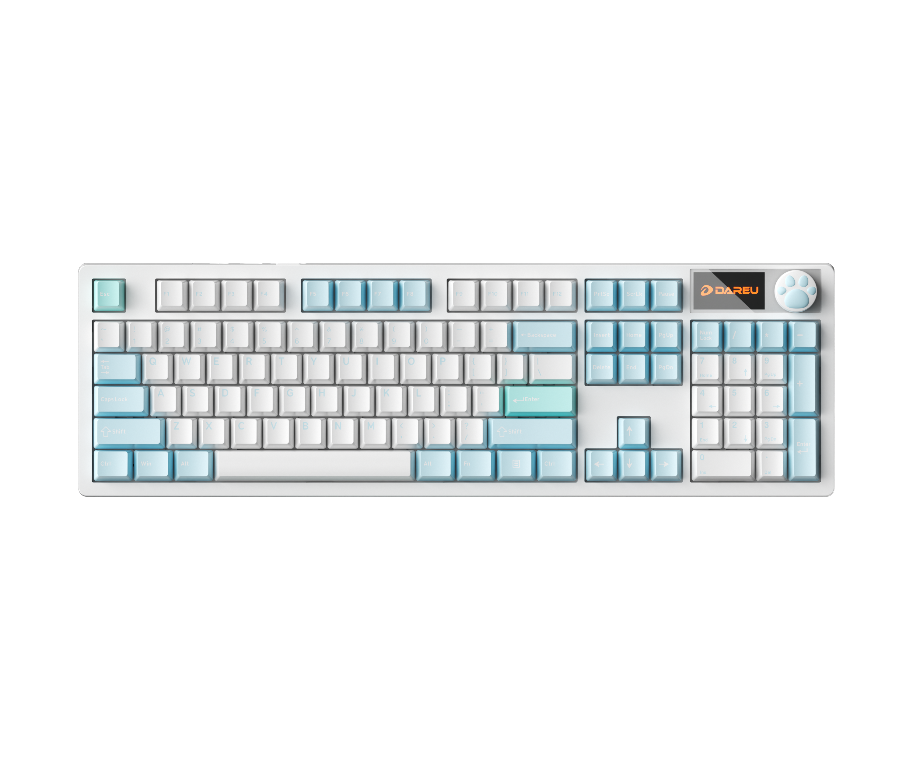 DAREU A104 Pro | Full-Size Wireless RGB  Hotswap Keyboard with TFT & Knob